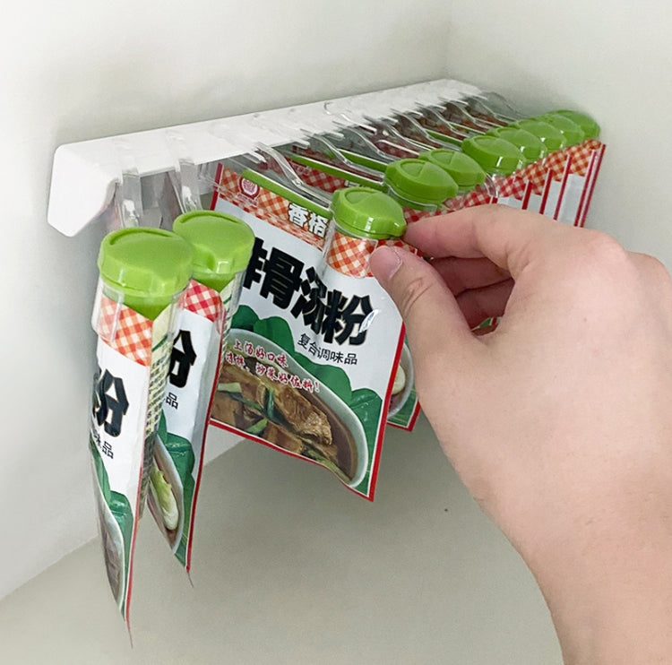 Kitchen Wall-mounted Seasoning Rack Without Punching Seasoning Bag Rack