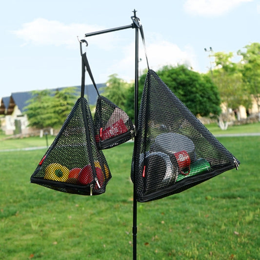 Sac de rangement pliable triangulaire en maille CLS pour l'extérieur L