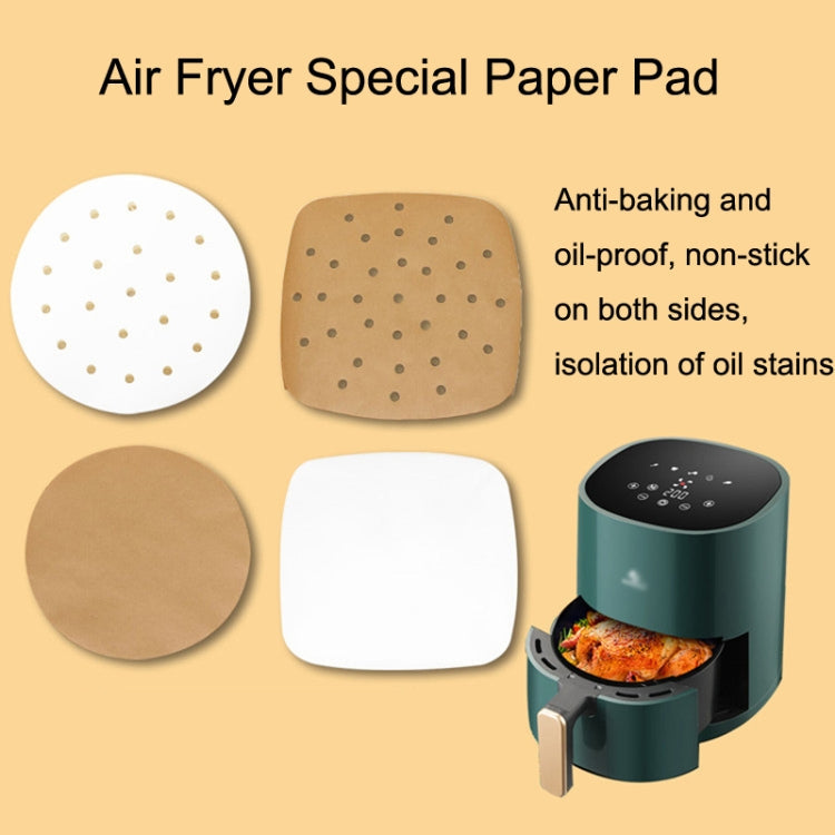 Air Fryer Special Paper Pad Grilled Meat Paper Oil Absorbed Paper, Color Random Delivery, Style: Square With Hole (24cm)