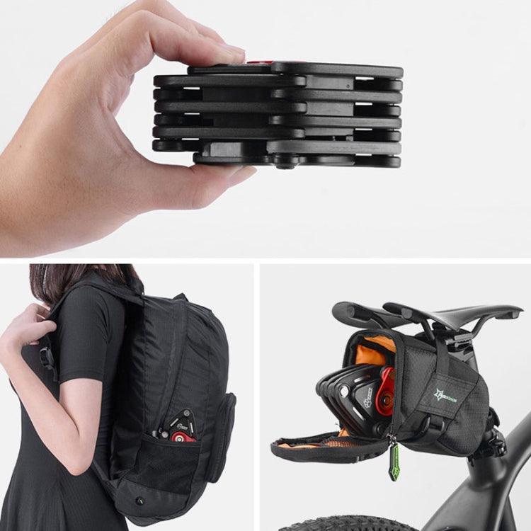 PAW Foldable Bike Lock Anti-theft Bicycle Lock Heavy Duty Chain Cable Padlock(Black)