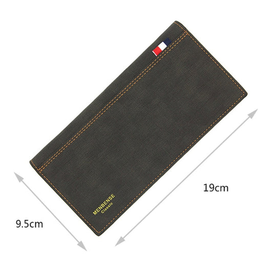 Portefeuille homme long à grande capacité MenBense Matt (noir)
