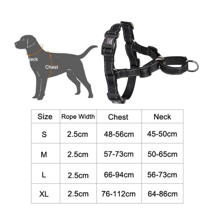 Glow Castle Pet Reflective Nylon Prevent Running Wild Chest Strap, Size: XL(Rose Red)