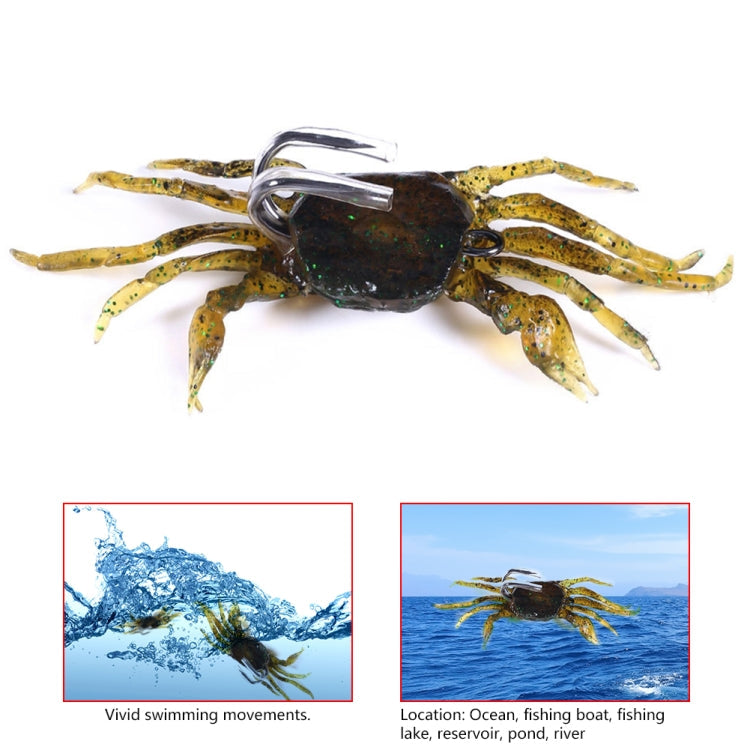 3 PCS HENGJIA SO068 Submerged Crab Hook Anti-hanging Bottom Ice Fishing Bait, Color: 8cm 19g 1