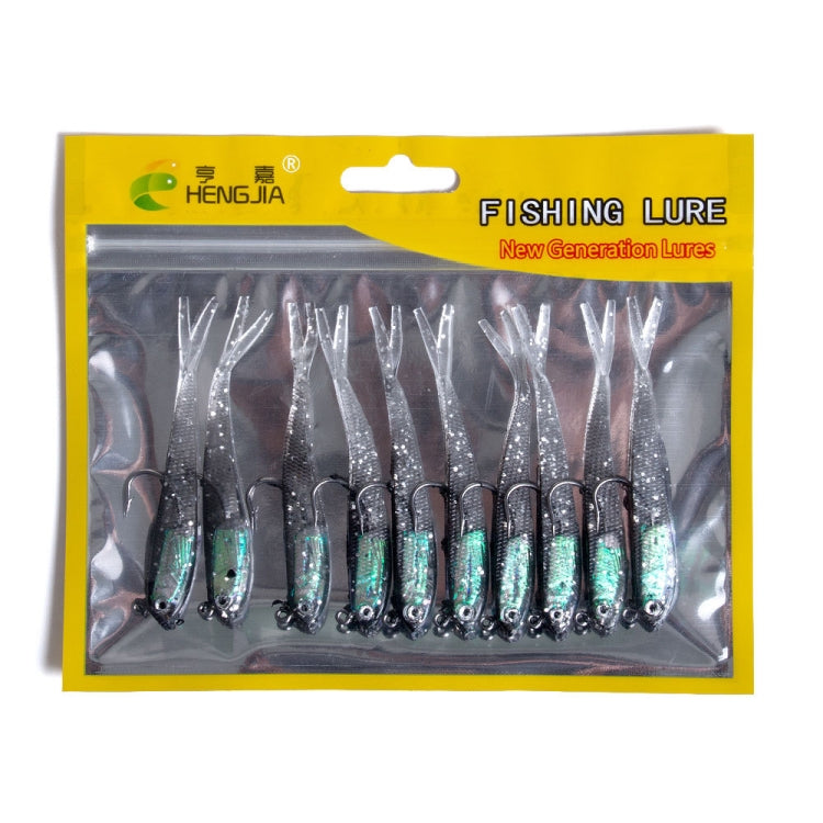 10 PCS HENGJIA 7cm 5g Fork Tail Pack Fish Sea Fishing Tools Luya Bait(1)