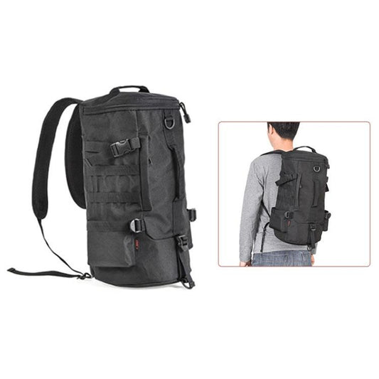 LEO 28085 Sac à dos de pêche Cylina Shape Sac à bandoulière extérieur pour canne à pêche (28085-B Noir)