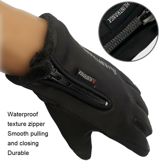 HUNTRANGE A022 Gants Chauffants Étanche pour Écran Tactile, Taille: L (Noir)