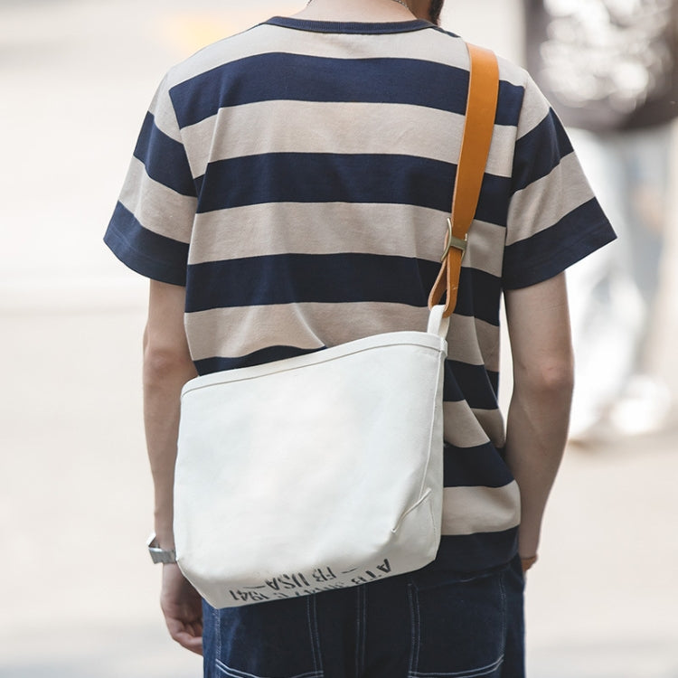Maden S1907213 Sac à Bandoulière Simple Motif Ancien Outil d'Imprimerie Rétro (Blanc)