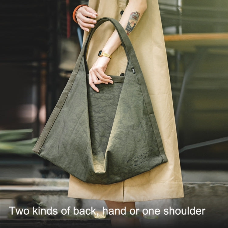Maden YS2202809 Sac à main de loisirs en nylon grande capacité étanche (vert armée)