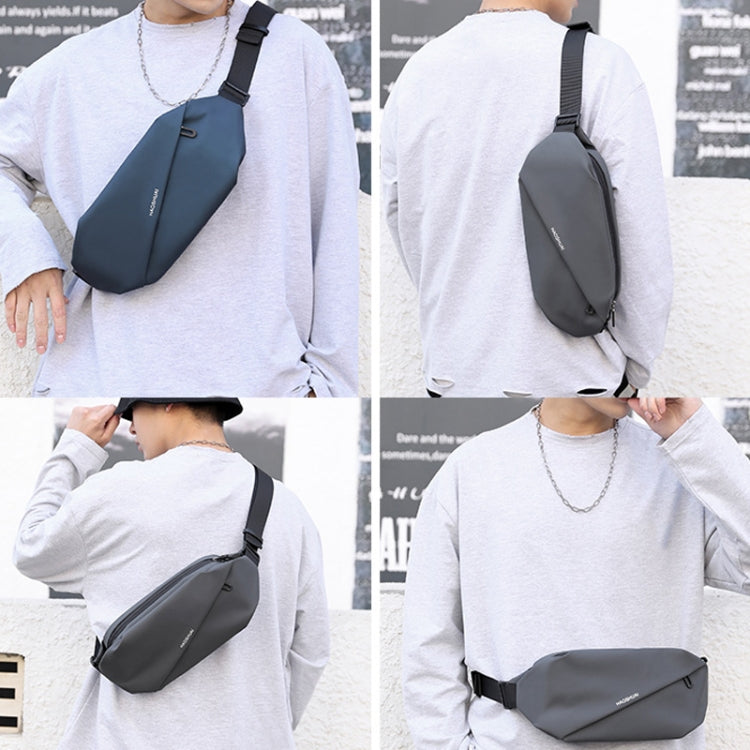 HAOSHUAI 1100-20 Sac Banane Homme pour Course à Pied et Téléphone Portable (Bleu Foncé)