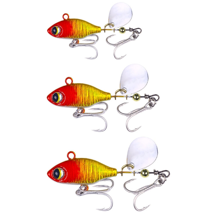 HENGJIA VIB Submergés Leurre de Pêche Souple, Taille : 4,8cm 7g (Boîte de 6 Couleurs)