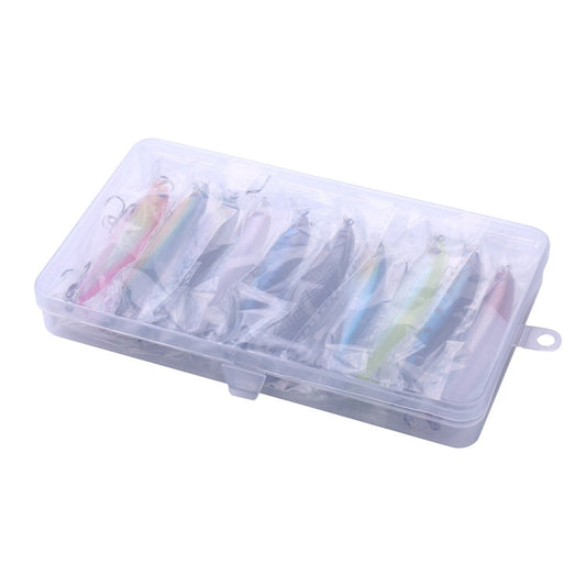 HENGJIA MI094 Leurre artificiel de simulation au laser, pour la pêche au vairon, couleur : 10 couleurs, en boîte