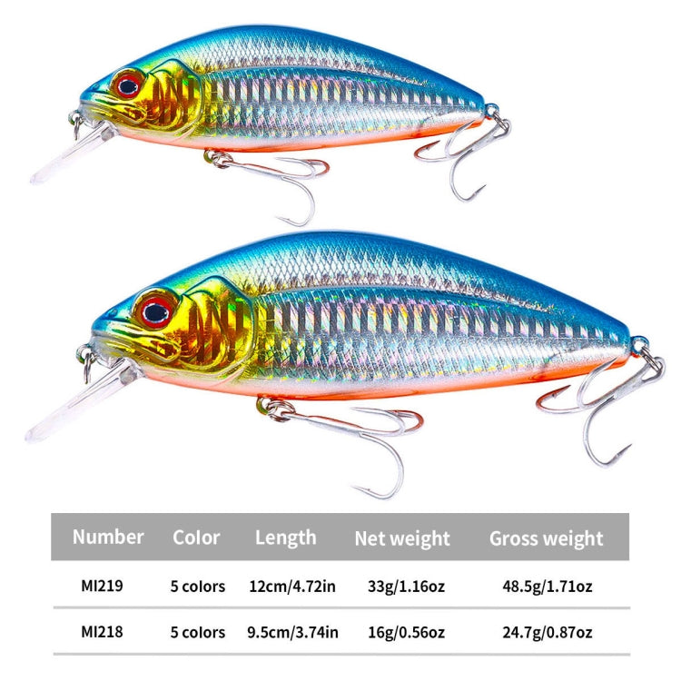 HENGJIA Long-distance Casting Sinking Minnow False Bait, Size: 12cm 32g(Green Yellow Stripe)