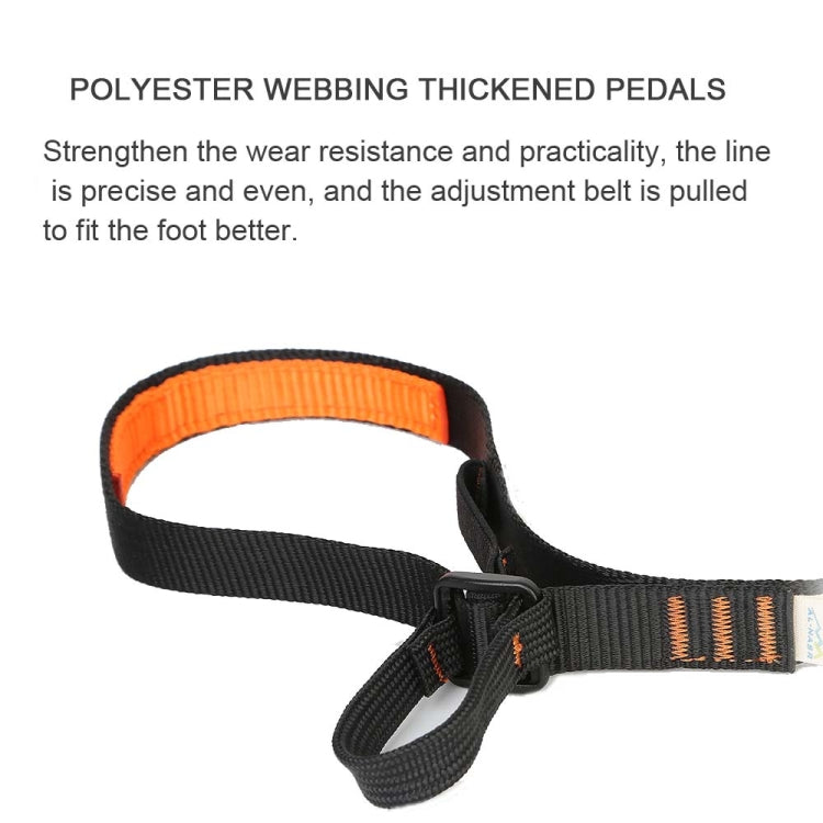 XINDA Rock Climb Mountaineering Equipment Polyester Climbing Foot Padel Belt Ascending Device Band(Adjustable 80-133cm)