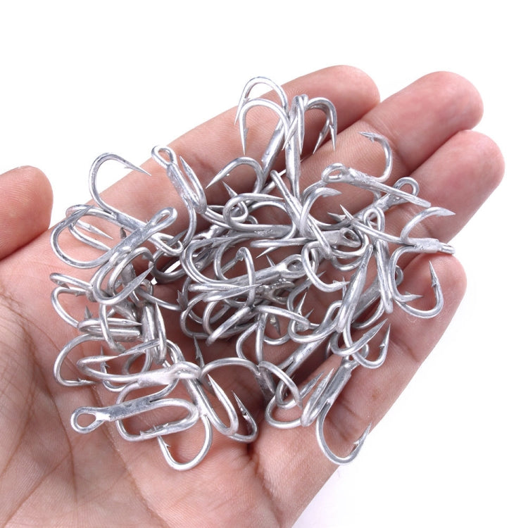 HENGJIA FH061 10pcs Three-jaw Treble Blood Groove Hooks, Specification: 6