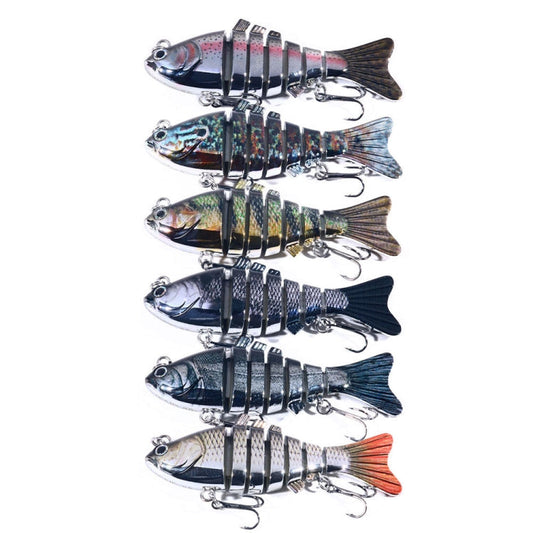 HENGJIA 10 cm 24 g Leurre de pêche bionique multi-sections en plastique galvanisé (5)
