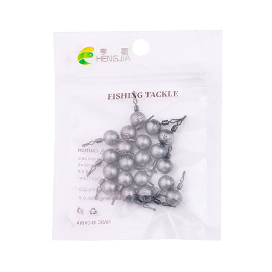 HENGJIA 20pcs/bag 3.5g Fishing Lead Pendant Sea Fishing Lua Spherical Spinning Biting Lead Fishing Gear