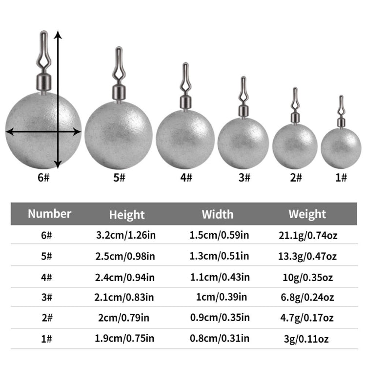 HENGJIA 5 pièces/sac 20g Plomb Pendentif Pêche En Mer Lua Sphérique Spinner Mordre Plomb Matériel De Pêche