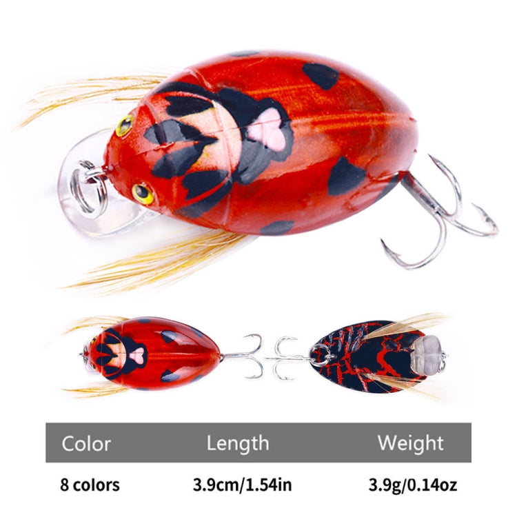 HENGJIA Insect Floating Water Bionic Bait Beetle Water Surface Bass Tap Fake Bait, Color: 3