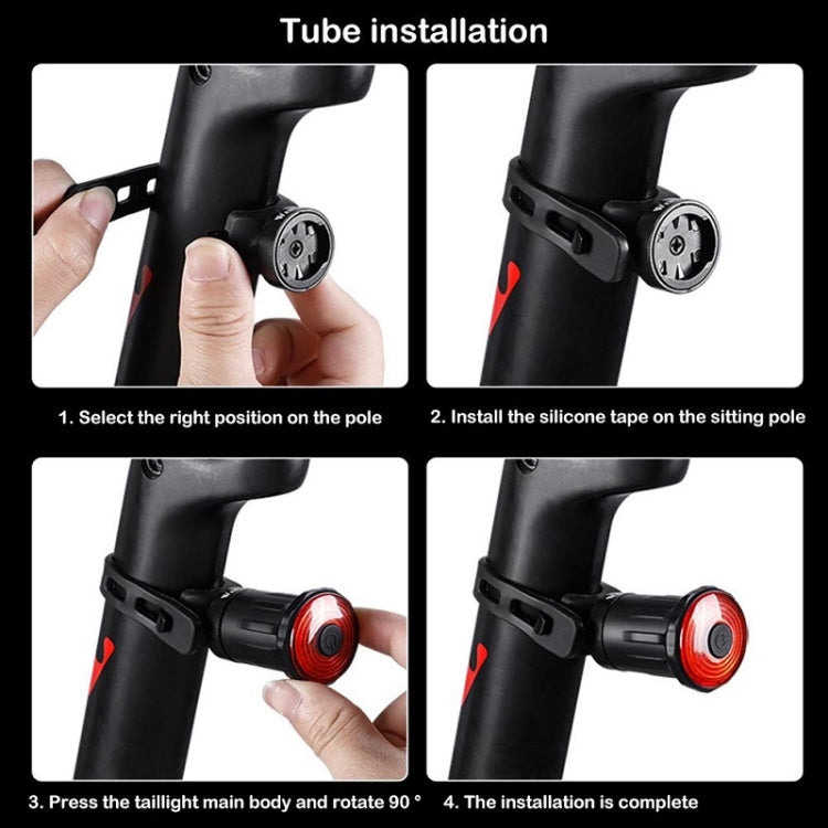 WEST BIKING Feu arrière intelligent avec capteur de freinage, rechargeable par USB (Coussin)
