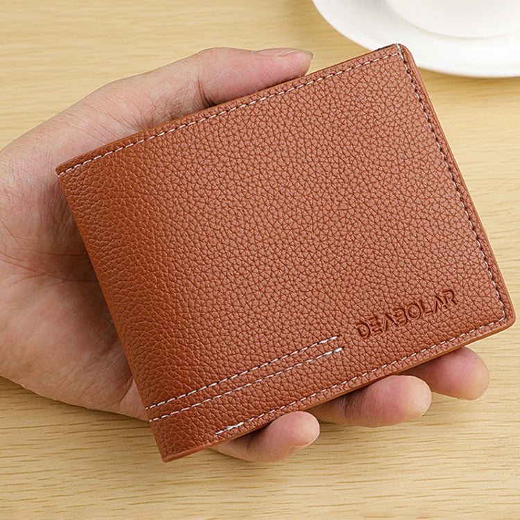 DEABOLAR Grand portefeuille homme en cuir PU, multi-cartes (Noir)