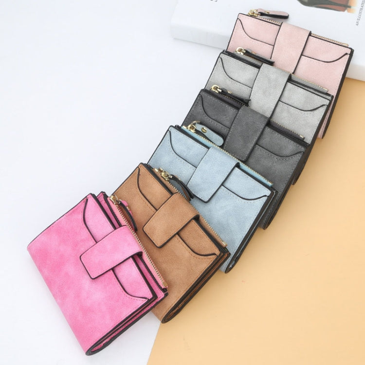 Baellerry Large Capacity Ladies Short Wallet Multifunctional Multi-card Coin Purse(Grey)