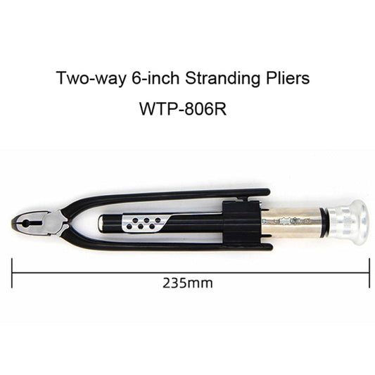 HSD WTP-806R 6-inch Two-way 235mm Stranding Wire Pliers Fuses Plier Twist Wire Clamp Tightening Plier