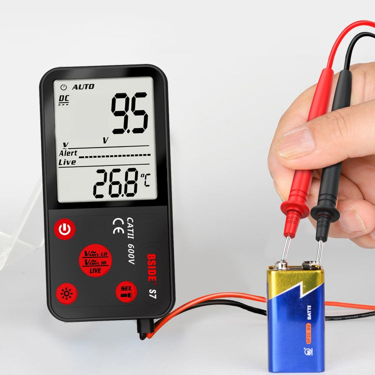 BSIDE ADMS7 Smart Thin Digital Multimeter Counts DC AC Voltmeter, Model: Charging Model With Tool Package