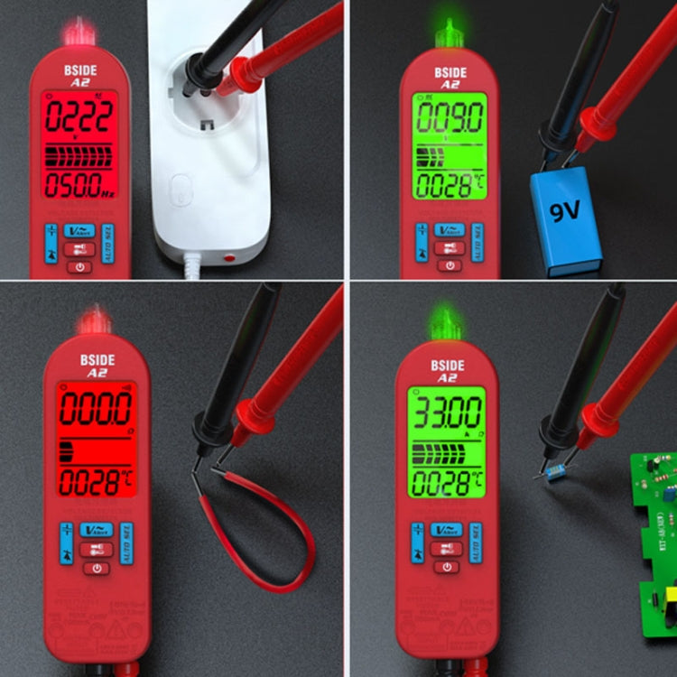 BSIDE A2 Charging Model Mini Digital Auto-Ranging Pencil Multimeter, Specification: With Tool Pack