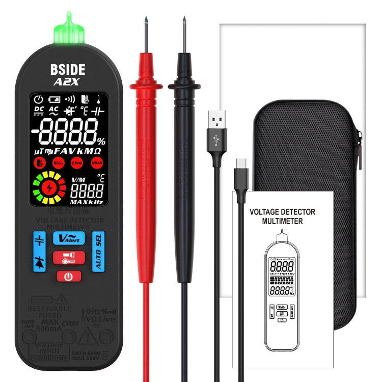 BSIDE A2X Charging Model Mini Digital Pen Auto Ranging Multimeter