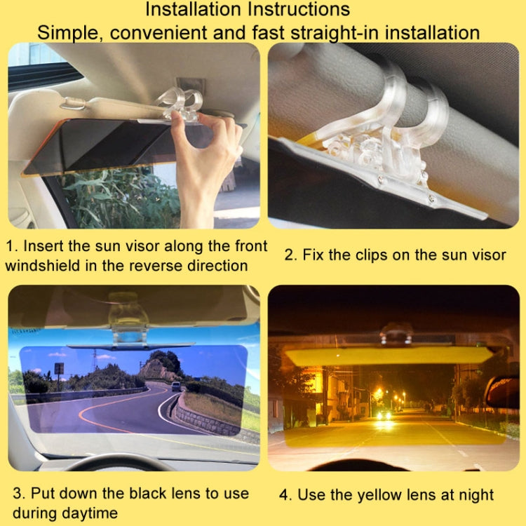 SHUNWEI SD-2301 Car Sun Visor Day Night Anti Glare Visor Adjustable Visor Protection(Black)