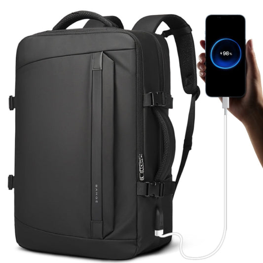 BANGE BG-2892 Mens Business Double-Shoulder Backpack Large Capacity Traveling Computer Bag(Black)