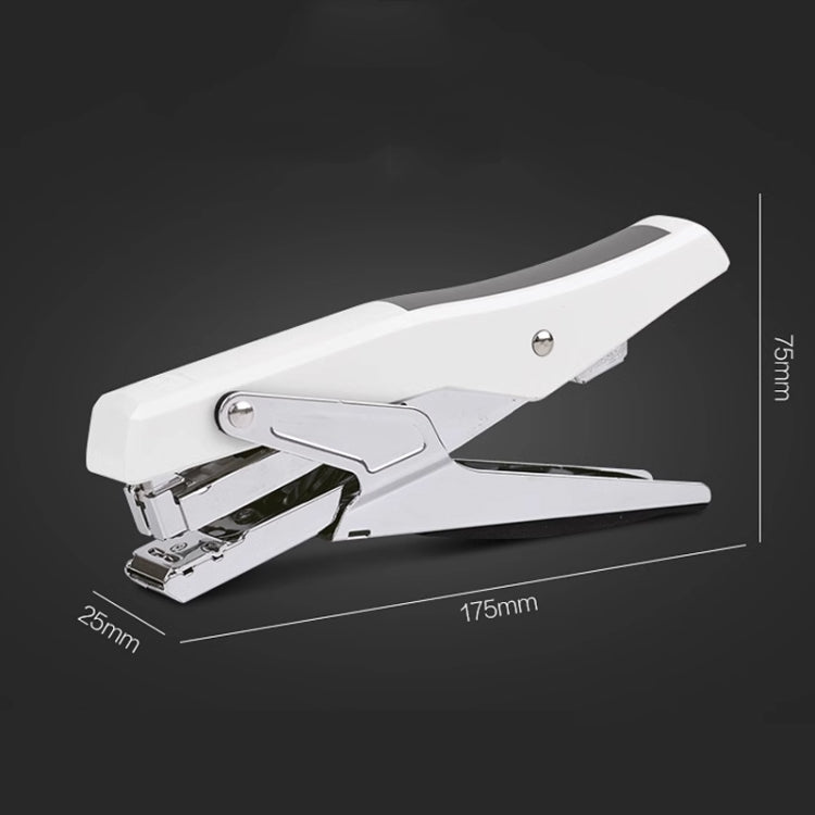 Deli Labor-saving Stapler NO.12 Handheld Stapler Papers Stapling Machine, Spec: 0329 White With 1000 Staples