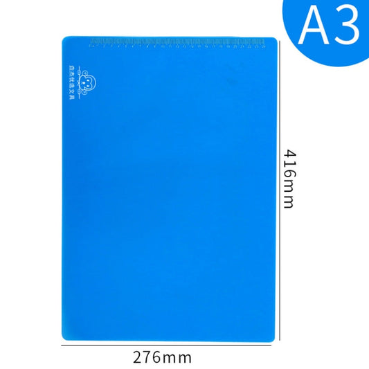 Tablette d'examen antidérapante YAOJIE, papeterie étudiante, tableau souple pour dessin et écriture, tapis d'écriture de bureau, spécification : A3 Bleu