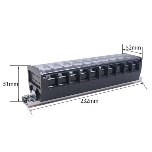 CHINT TD-6010 Bornier de raccordement de type rail Bloc de câblage Câbles de connexion Connecteur de fils