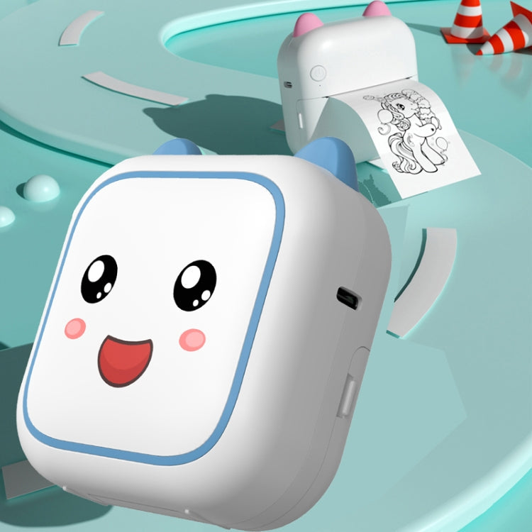 C26 Mini Portable Bluetooth Photo Label Thermal Printer, Spec: Blue+5 Stickers