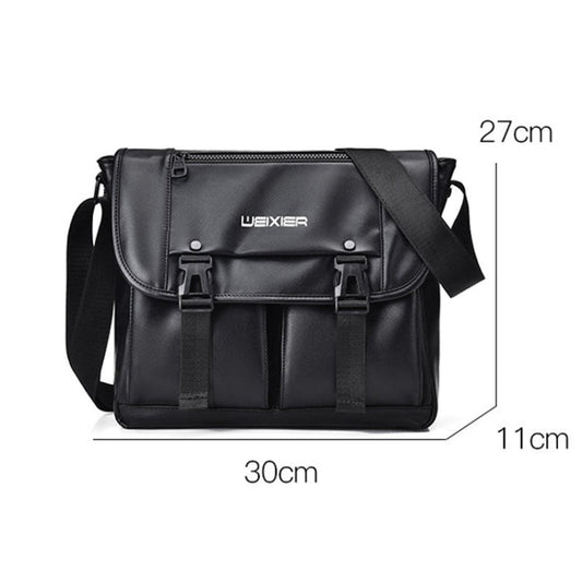 WEIXIER D269 Business Casual Mens Messenger Bag Large Capacity Workwear Functional Crossbody Packs(Blue)