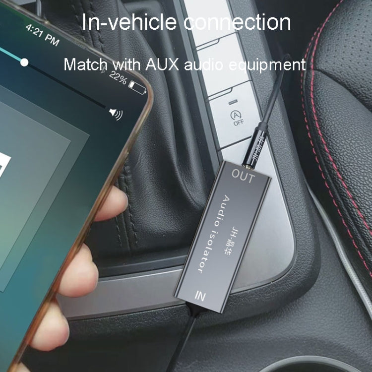 JINGHUA Z100 3.5mm Audio Isolator Car AUX Noise Reduction And Anti-Interference Sound Filtering(Black Gray)