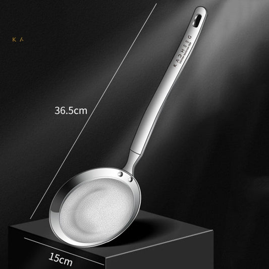Kacheeg 304 Stainless Steel Soymilk Spoon Kitchen Oil Filter Ladle, Size: 15 x 36.5cm