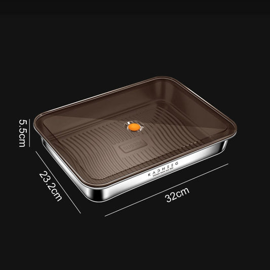 Kacheeg Refrigerator Dumpling Storage Box Home Use Wonton Freezer Organizer, Style: 304 Steel