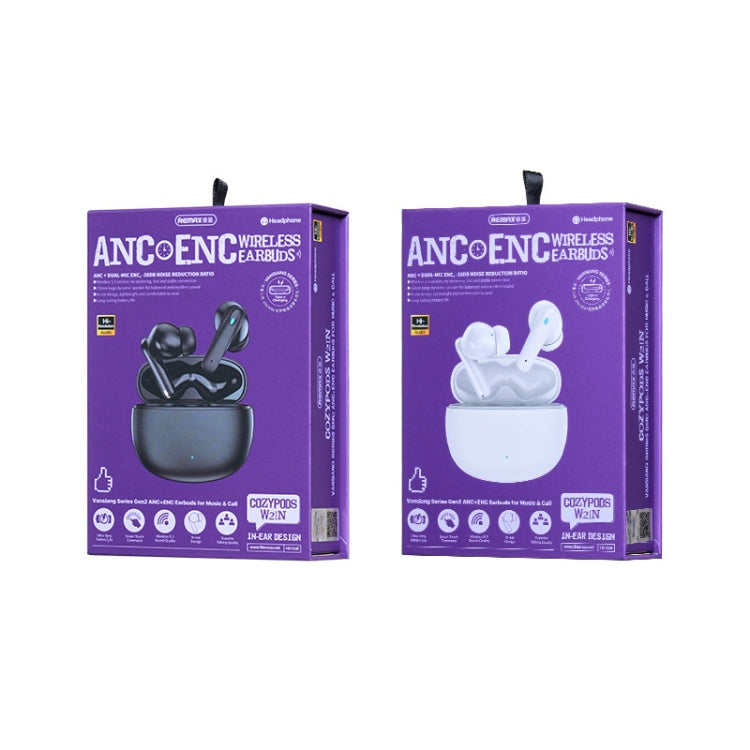 REMAX CozyPods W21N Dual Noise Reduction Bluetooth Earphone Music Call Wireless Earphone(White)