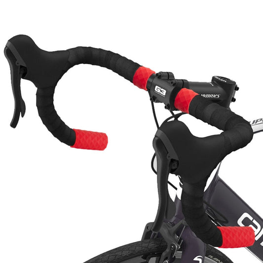 ENLEE E22805 4pcs /Set Sangle de Guidon de Vélo de Route Support de Levier Antidérapant pour Vélo Anneau de Fixation (Gris)