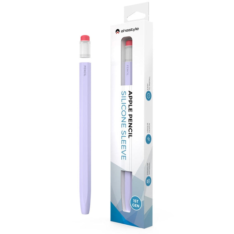 For Apple Pencil 1 AhaStyle PT180-1 Retro Stylus Protective Case Drop Proof Capacitive Pen Cover(Purple)