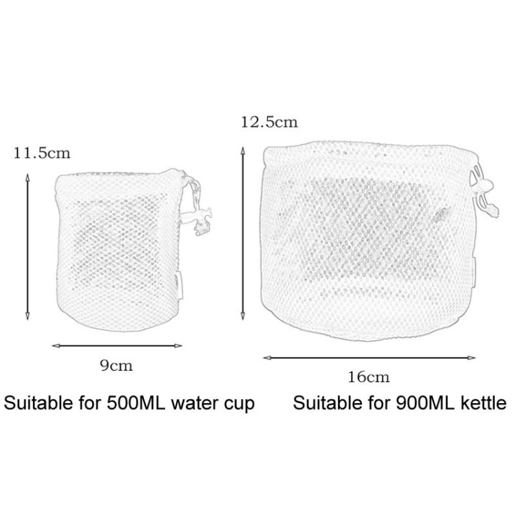 COOL CAMP CF-3019 Outdoor Camping Sandwich Round Bottom Storage Bag Portable Camping Mug Teapot Tableware Mesh Bag, Specification: Large
