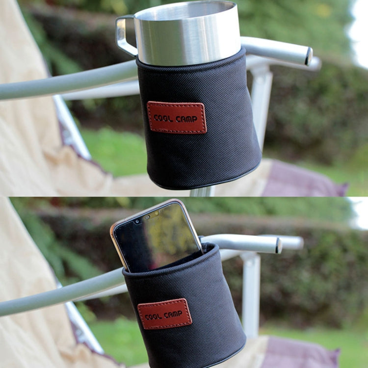 COOL CAMP CF-7007 Support de rangement multifonctionnel pour camping en extérieur Porte-gobelet Housse de bouteille d'eau (noir)