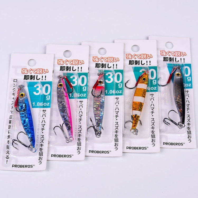PROBEROS LF126 Long Casting Lead Fish Bait Freshwater Sea Fishing Fish Lures Sequins, Weight: 20g(Color B)
