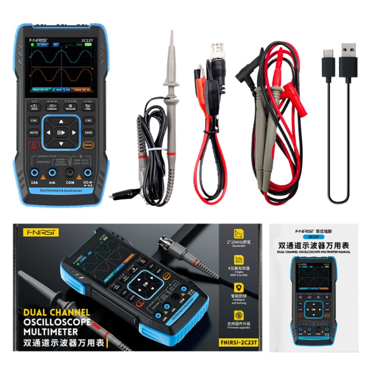 FNIRSI 3 In 1 Handheld Digital Oscilloscope Dual-Channel Multimeter, Specification: Standard