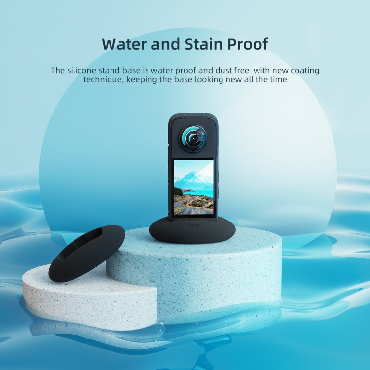 For Insta360 X3 aMagisn Desktop Silicone Base(Black)
