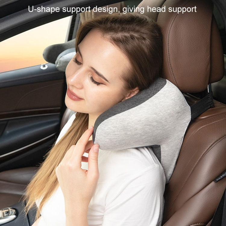 BEWALKER Car Headrest Memory Foam Neck Support Pillow Car Seat Cervical Cushion(Grey)