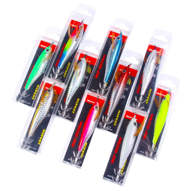 10colors /Set HENGJIA SJ055 Horizontal Luminous Wooden Shrimp Bait Bionic Faux Bait Squid Hook, Size: 10.3cm 9.4g