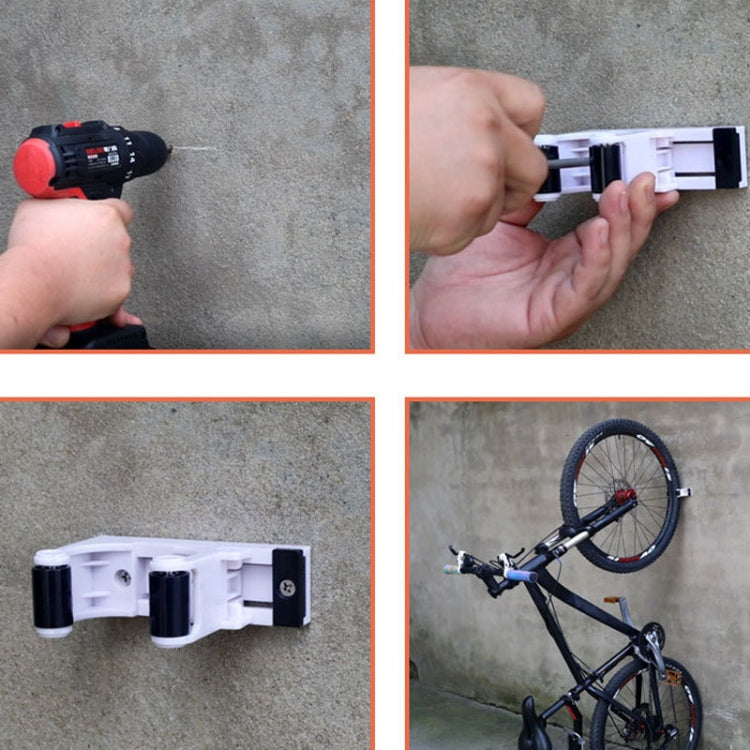 DEEMOUNT RCK-051 Road Bicycle Parking Buckle Wall Hook Mountain Bike Parking Buckle(White Black)